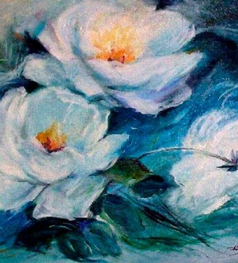 Rosas en azul