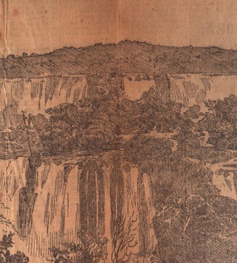 Las primeras cascadas del Iguazú, boceto